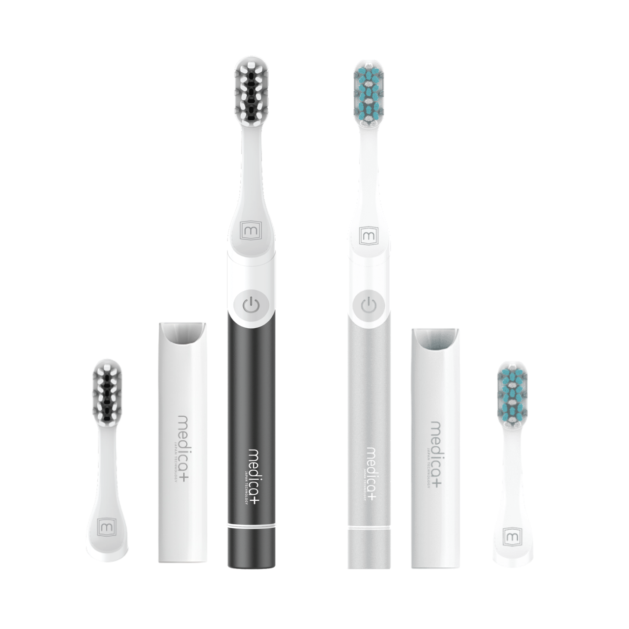 Набір звукових зубних щіток MEDICA+ PROBRUSH 7.0 black + silver (Japan) Набір звукових зубних щіток MEDICA+ PROBRUSH 7.0 black + silver (Japan)