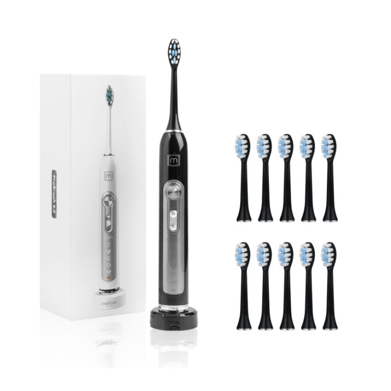 Ультразвуковая зубная щетка Medica+ PROBRUSH 9.0 black + насадки (10 шт)