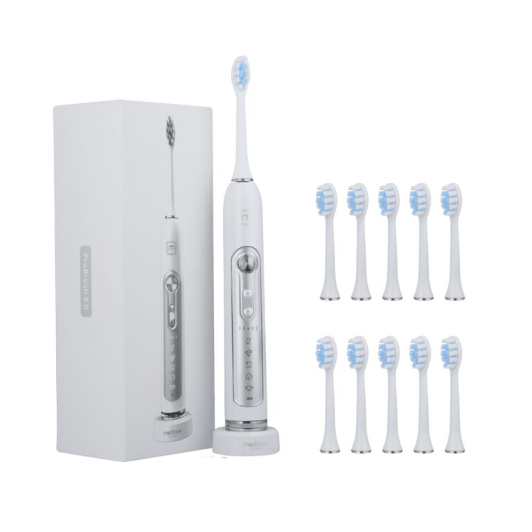 Ультразвуковая зубная щетка Medica+ PROBRUSH 9.0 white + насадки (10 шт)