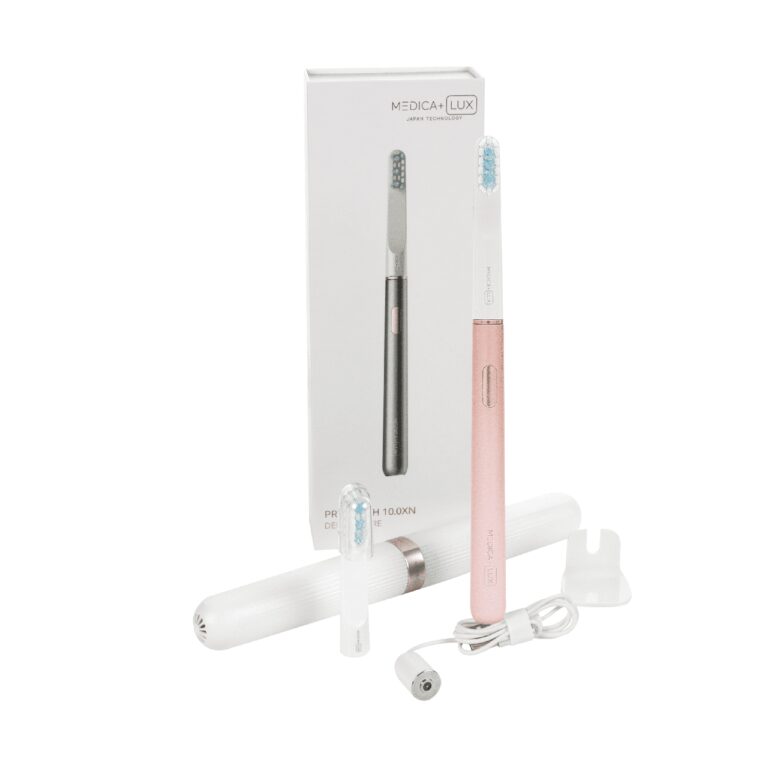 Відбілювальна звукова зубна щітка MEDICA+ Lux 10ХN Aluminum Portable Rose Gold (Japan)