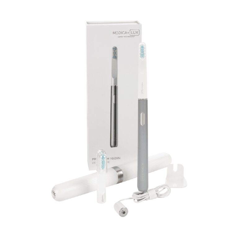Відбілювальна звукова зубна щітка MEDICA+ Lux 10ХN Aluminum Portable Silver (Japan)