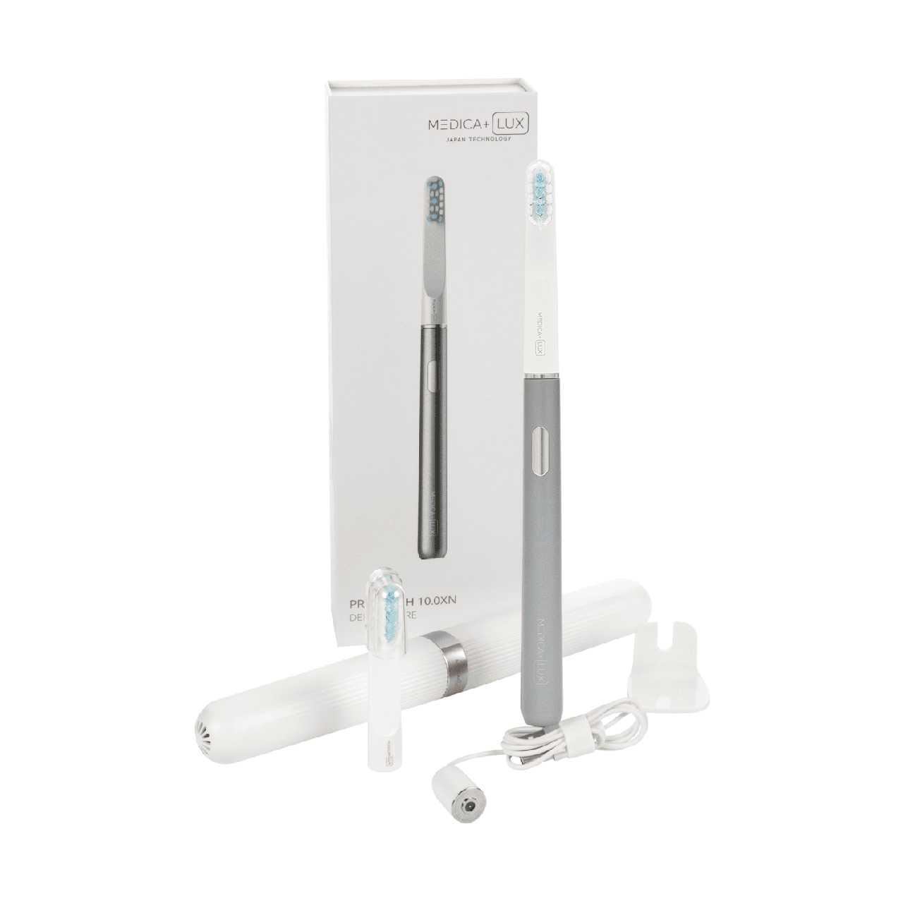 Відбілювальна звукова зубна щітка MEDICA+ Lux 10ХN Aluminum Portable Silver (Japan) Відбілювальна звукова зубна щітка MEDICA+ Lux 10ХN Aluminum Portable Silver (Japan)