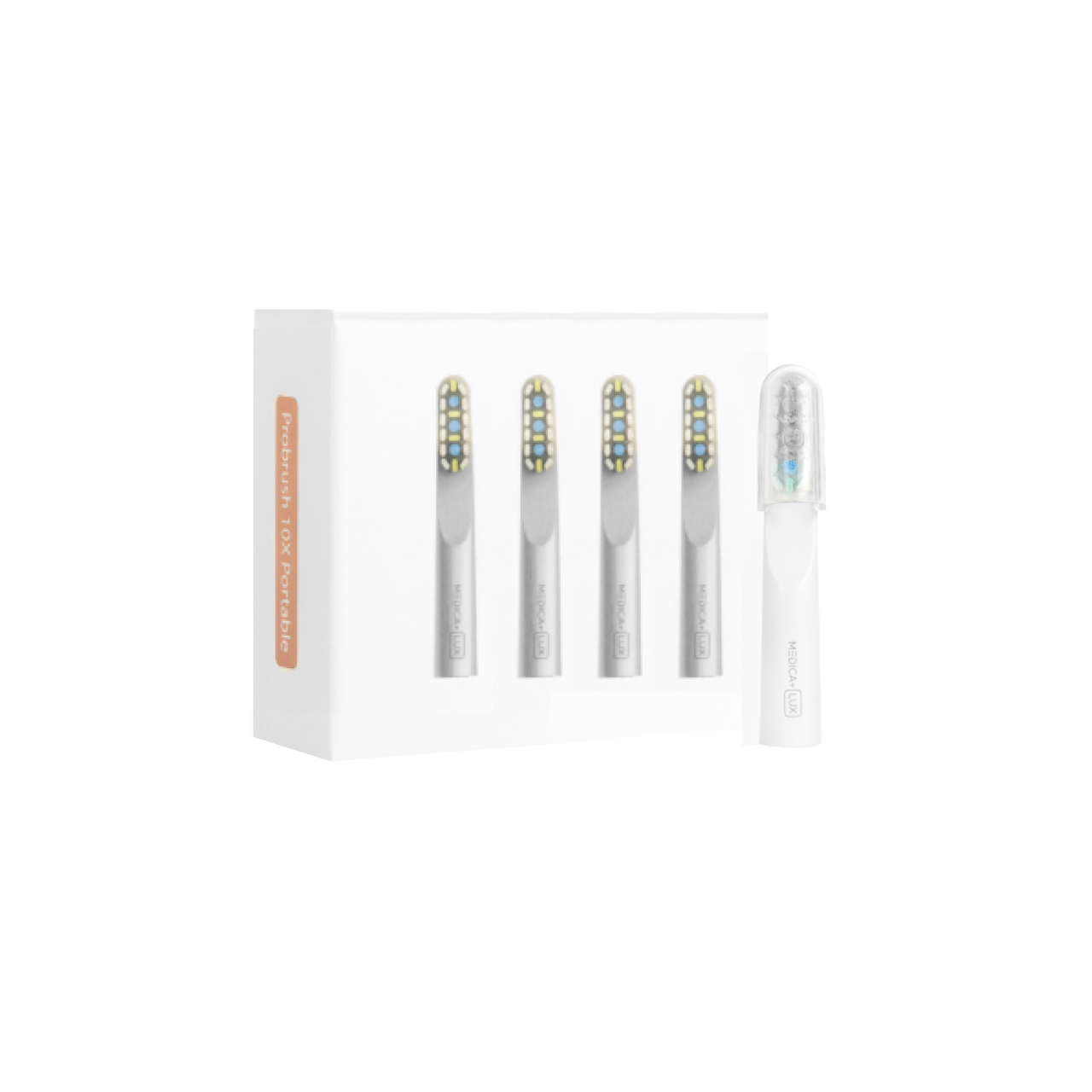 Насадки для звукової зубної щітки MEDICA+ LUX 10ХN Portable (4 шт) Насадки для звукової зубної щітки MEDICA+ LUX 10ХN Portable (4 шт)