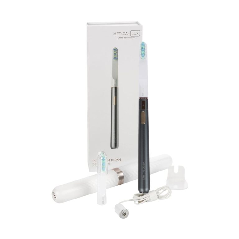 Відбілювальна звукова зубна щітка MEDICA+ Lux 10ХN Aluminum Portable Grey (Japan)