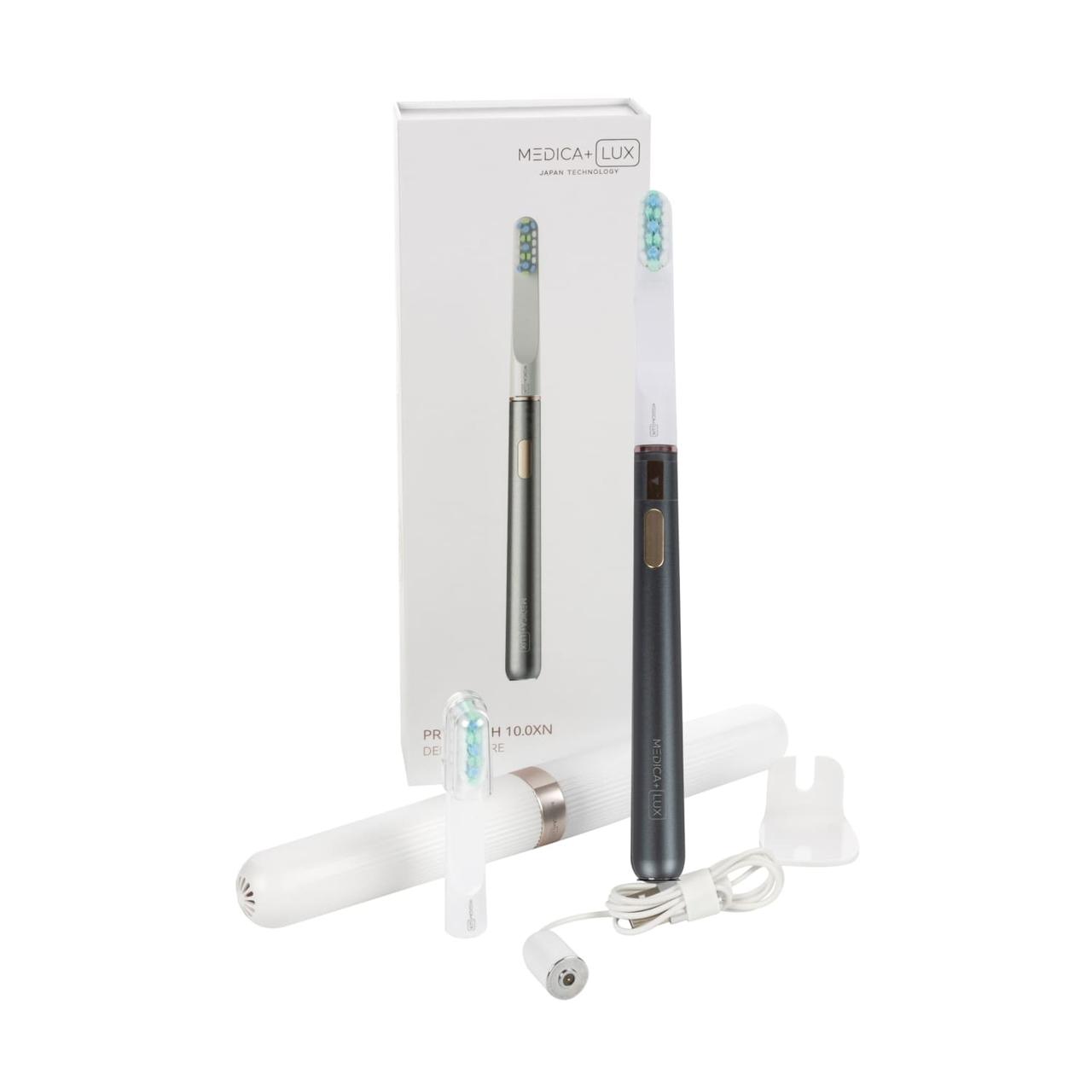 Відбілювальна звукова зубна щітка MEDICA+ Lux 10ХN Aluminum Portable Grey (Japan) Відбілювальна звукова зубна щітка MEDICA+ Lux 10ХN Aluminum Portable Grey (Japan)