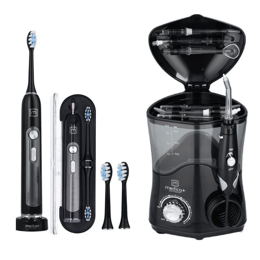 Набір Стаціонарний іригатор MEDICA+ PROWATER STANTION 7.0 BL + Ультразвукова зубна щітка MEDICA+ PROBRUSH 9.0 black (Japan) Набір Стаціонарний іригатор MEDICA+ PROWATER STANTION 7.0 BL + Ультразвукова зубна щітка MEDICA+ PROBRUSH 9.0 black (Japan)