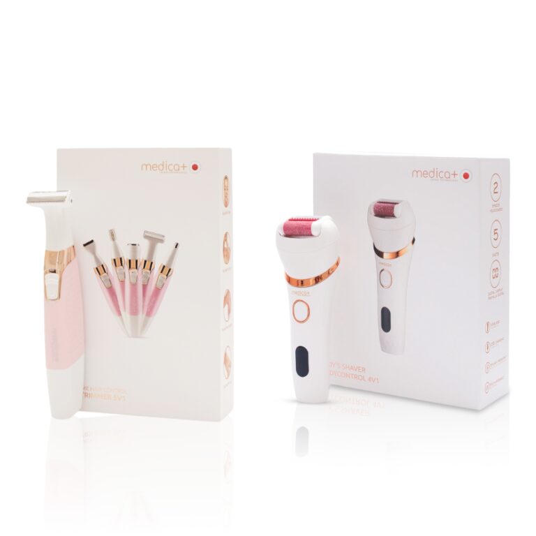 Набір Електрична роликова пилка-пемза 4в1 Medica+ BodyControl 4v1 + Триммер Електростанок 5в1 Medica+ G-Trimmer 5v1