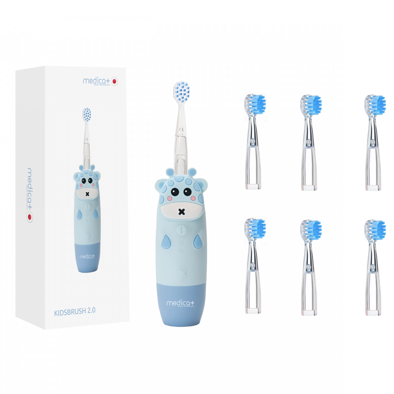 Дитяча зубна щітка MEDICA+ KidsBrush 2.0 Blue + Насадки (6 шт) (Japan) Дитяча зубна щітка MEDICA+ KidsBrush 2.0 Blue + Насадки (6 шт) (Japan)