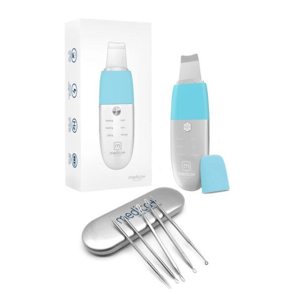 Набір Ультразвуковий скрабер для обличчя MEDICA+ Vibroskin 8.0 + інструмент для чищення обличчя (Japan)