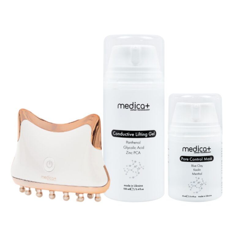 Набір Мікрострумовий ліфтинг Skin Lifting 5.0 + Струмопровідний гель Conductive Lifting Gel + Порозвужувальна маска для обличчя