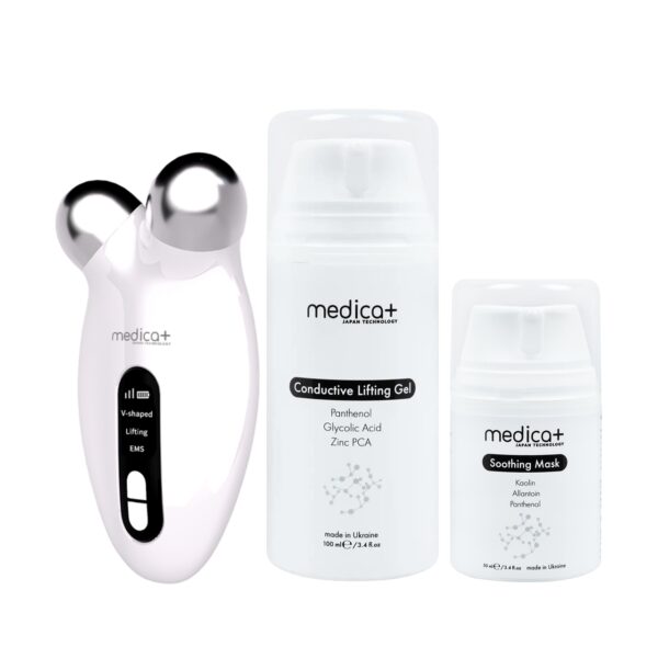 Набір Мікрострумовий ліфтинг Skin Lifting 6.0 white + Струмопровідний гель Conductive Lifting Gel + Заспокійлива маска для обличчя