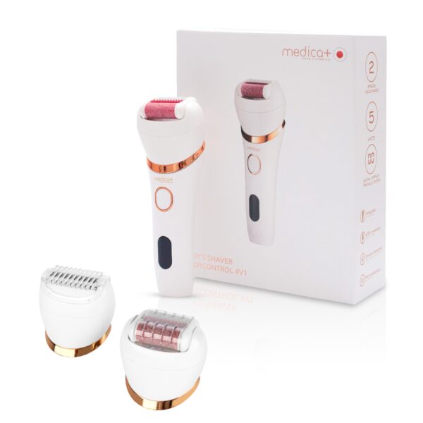 Електрична роликова пилка-пемза 4в1 MEDICA+ BodyControl 4v1 + Насадки (2 шт) (Japan)