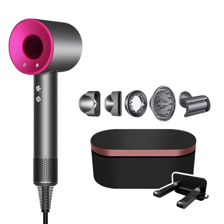 Професійний фен для волосся Hair Pro з 5 насадками та кейсом Fuchsia